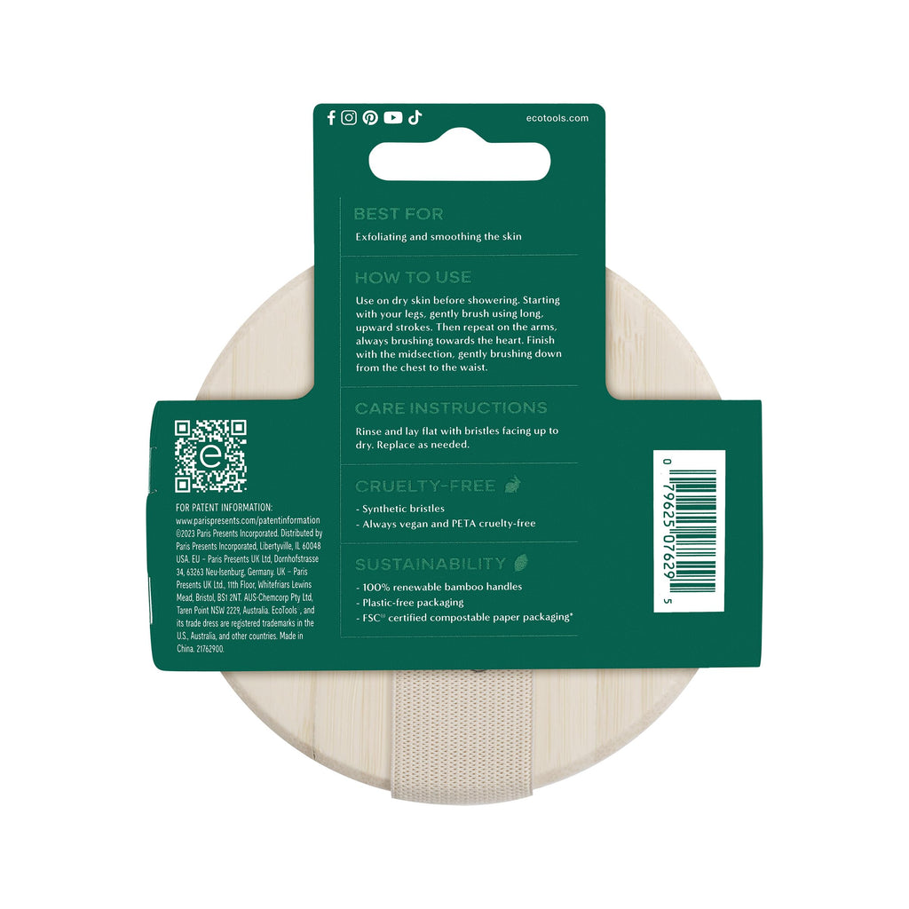 EcoTools Dry Body Brush for Shower Skincare, 1 Count