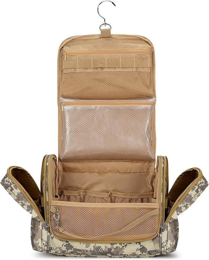 Prokva Tactical Toiletry Bag for Men, Large Hanging Dopp Kit Hygiene Bag