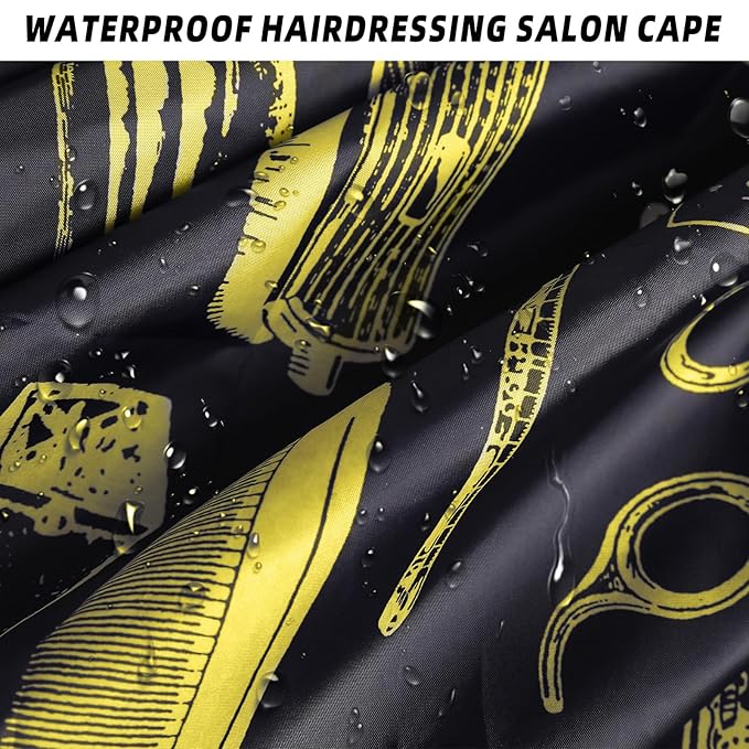 Waterproof Barber Cape for Men - Hair Cutting Cape for Haircuts, Salon, and Adults - Barber Supplies and Accessories