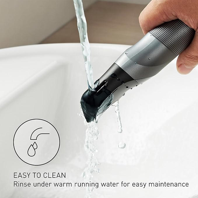 Panasonic Body Groomer for Men & Women, Unisex Wet/Dry Cordless Electric Body Hair Trimmer for Men & Women w/ 2 Comb Attachments, Multi-Directional Shaving in Sensitive Areas - ER-GK80-S (Black)