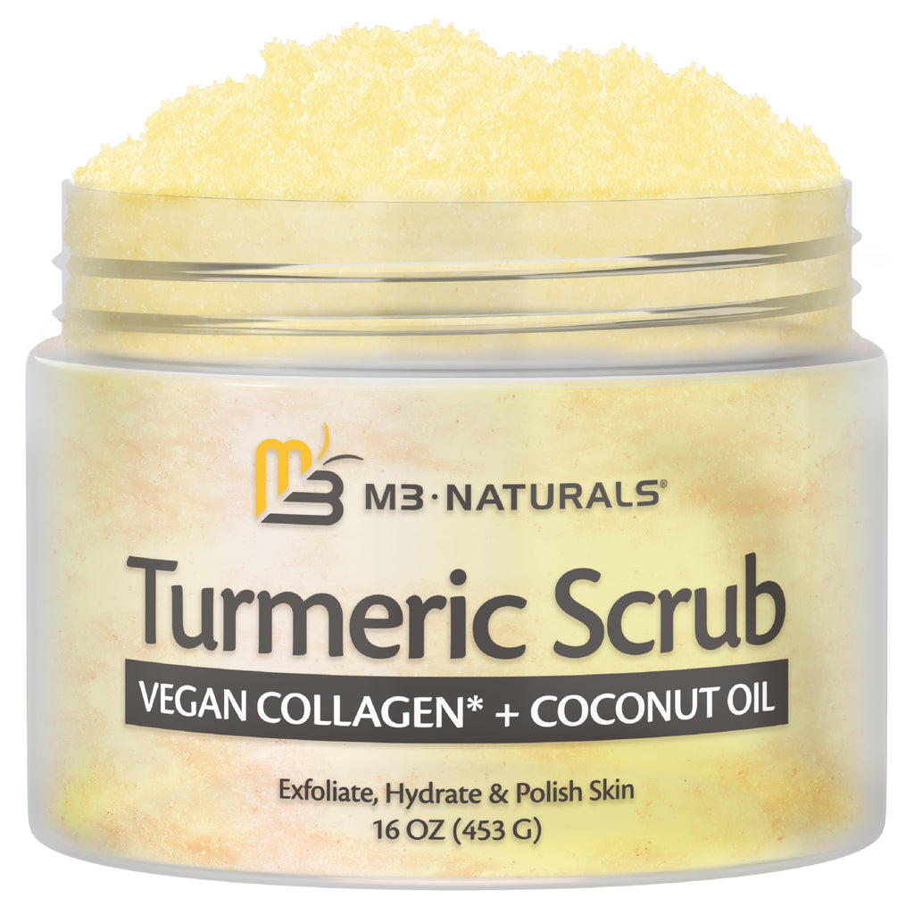 Turmeric Body Scrub, Exfoliating & Brightening Body Scrub, 16 oz by M3