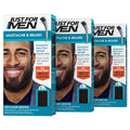JUST FOR MEN Mustache & Beard Dye, Keratin, Rich Dark Brown M-47 (3 Pack)