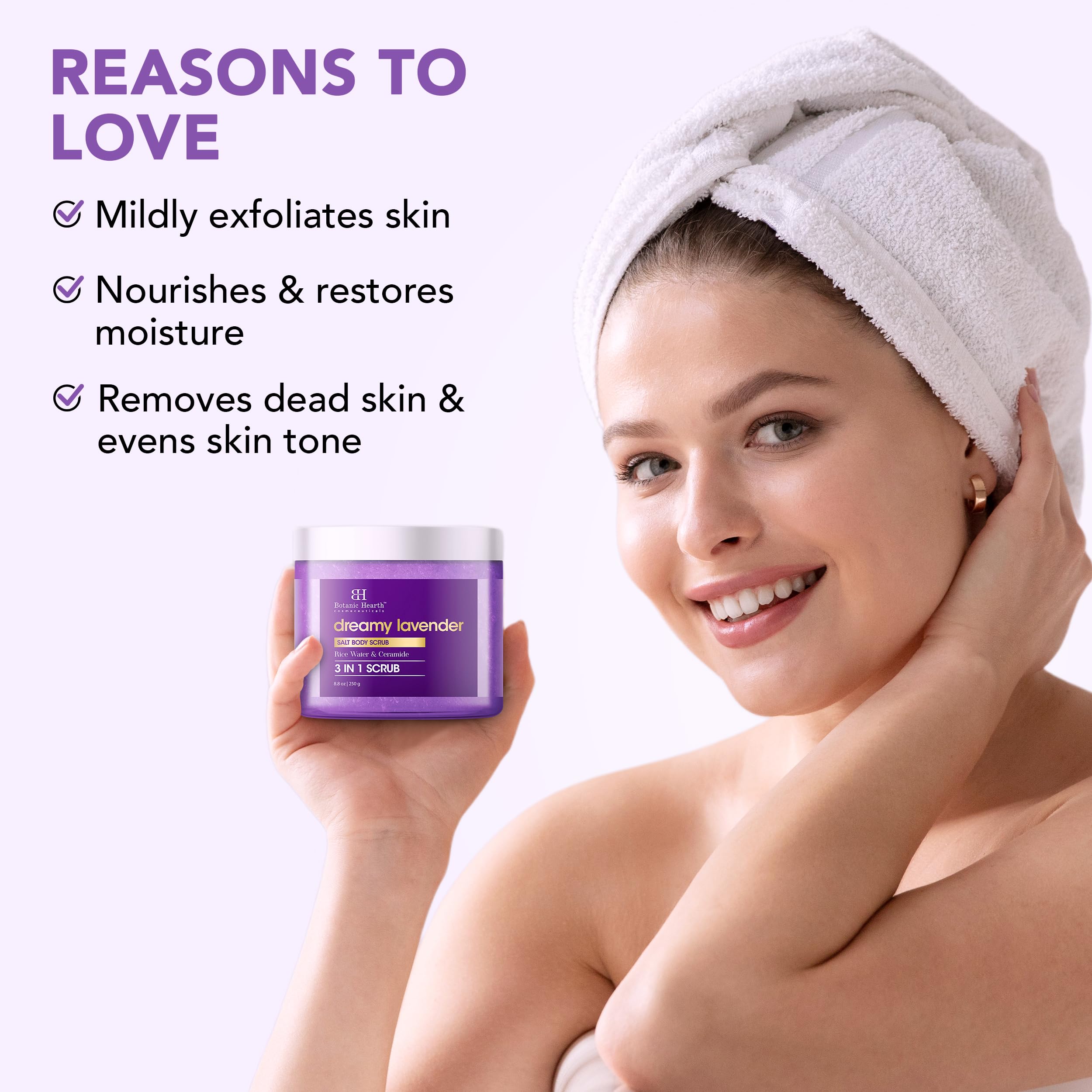 Botanic Hearth Dreamy Lavender Body Scrub 8.8 Fl Oz | Gently Exfoliates And Moisturizes Skin, Infused With Natural Lavender Oil And Essential Nutrients For Smooth And Radiant Skin