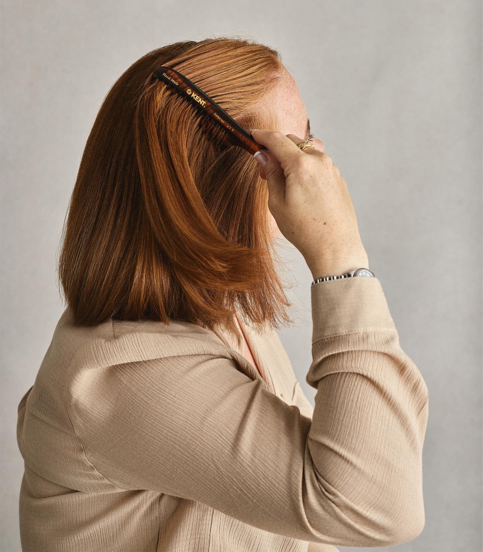 Kent 21T Tortoiseshell Large Detangling Comb, Wide Teeth for Thick Curly Wavy Hair. Long Hair Detangler Comb For Wet and Dry. Handmade of Quality Cellulose, Saw-Cut Hand Polished, Made in England