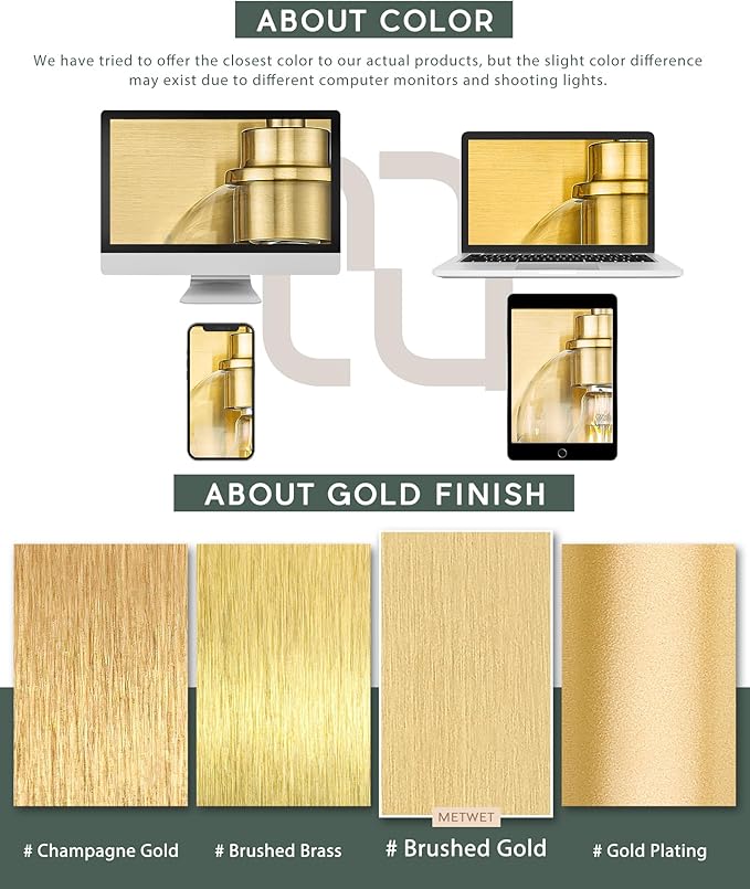 2 Light Bathroom Vanity Light, Brushed Gold Double Wall Sconce with Flared White Fabric Shade, Modern Sconces Wall Lighting for Hallway Bedroom Stairway, VL837-BG