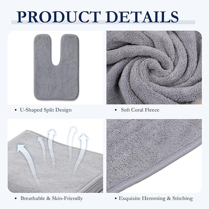 JJUNW 12 PCS U-Shaped Facial Towels, Split Design Estheticians Towels