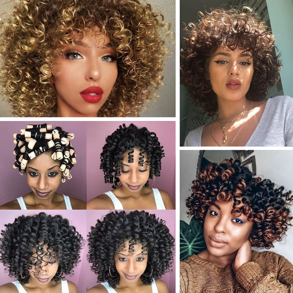 Perm Rods Large Hair Rollers for Natural Long Short Hair Styling Tool Hair Curlers Beige Color