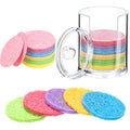 50 Pcs Compressed Facial Sponges with Container Makeup Removal, Multi-Color