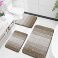 OLANLY Microfiber Bathroom Rugs Sets 3 Piece, 36"x24"+24"x16"+24"x20"