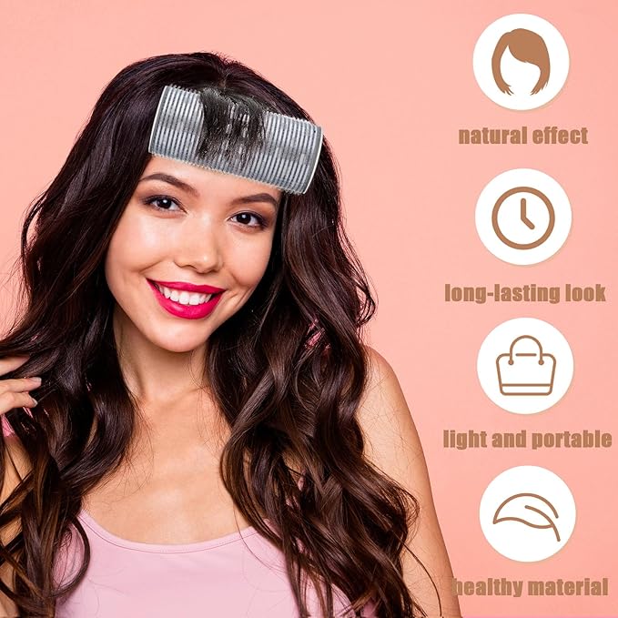 WILLBOND 4 Pcs Long Hair Rollers for Bangs Aluminum Core Curlers Thermal Self Grip Roller for Long and Medium Hair Women Hairstyle (4.7 x 2 Inch,Blue,Yellow,Pink,Gray)