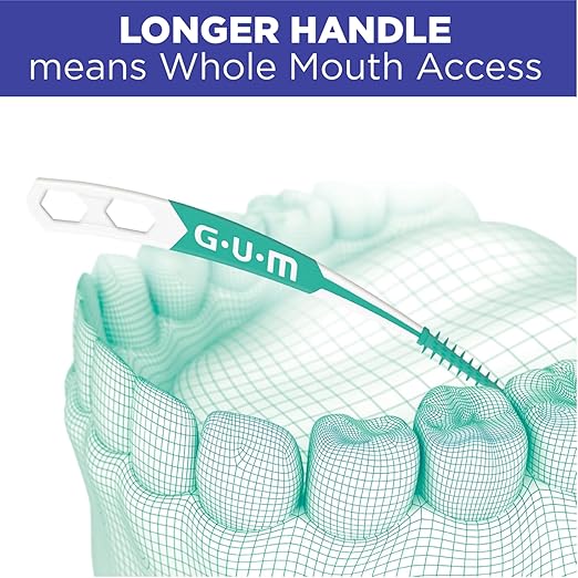GUM Soft-Picks Advanced, Easy-to-Use Interdental Picks for Plaque Removal and Gum Health with Carry Case, 90-Count, 3-Pack