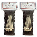 16 pc Vintage Style Hair Roller Mini Small Brush Rollers Mesh Curlers Bristles 2"x 1/2" Flexible Locking Pins Small Curls Short Hair