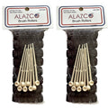 16 pc Vintage Style Hair Roller Mini Small Brush Rollers Mesh Curlers Bristles 2"x 1/2" Flexible Locking Pins Small Curls Short Hair