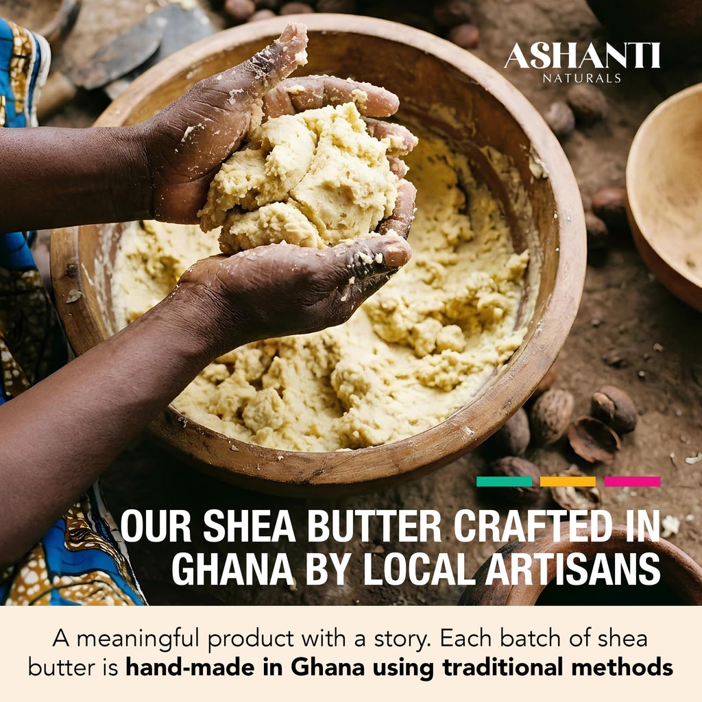 Ashanti Naturals Scented Whipped Shea Butter for Skin | African Body Butter for Women w/Coconut, Almond Oil(Fragrance Free Souffle, 8 oz)