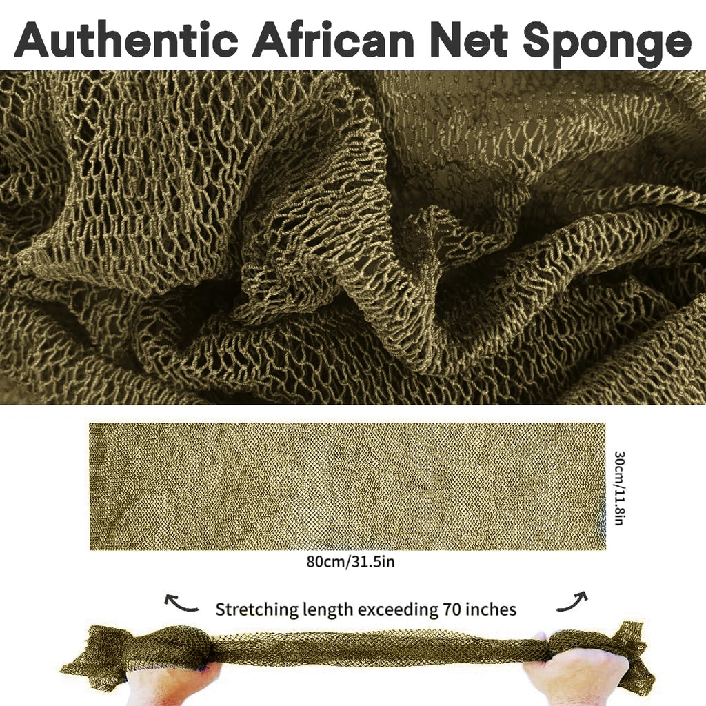 SPMKTBOZAI African Net Sponge Authentic, Exfoliating Net for Body Back