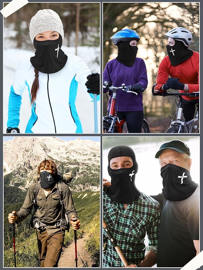 SATINIOR 9 Pack Ski Mask for Men Balaclava Full Face Shiesty Mask Breathable Summer Windproof Hood for Motorcycle Snowboard