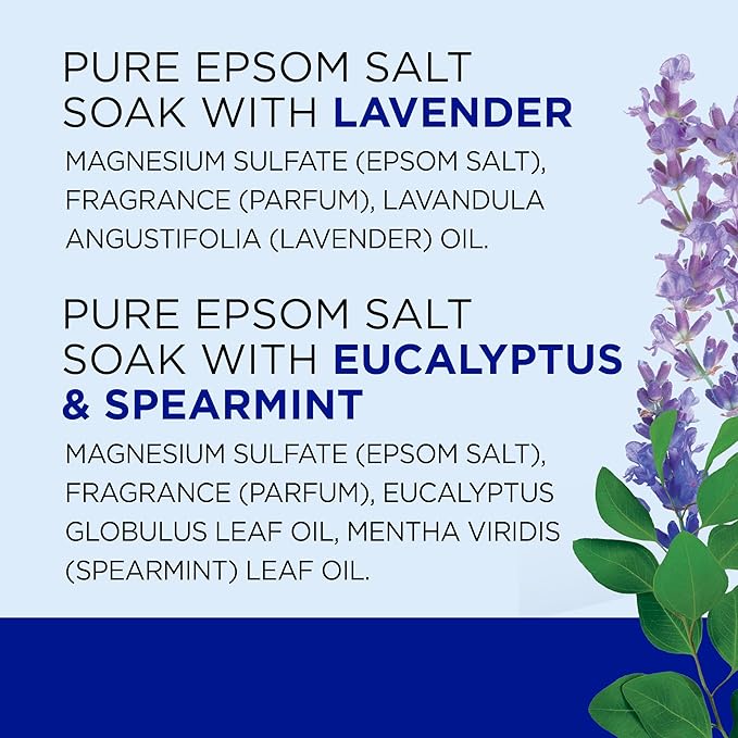 Dr Teal's Epsom Salt Magnesium Soak, Lavender & Eucalyptus Duo Bundle, 3 lbs (Pack of 2)