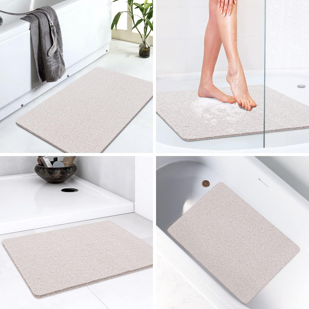 LuxStep Shower Mat Bathtub Mat Non-Slip Bath Mat with Drain, Quick Drying