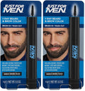Just for Men 1-Day Beard & Brow Color, Temporary Color for Beard and Eyebrows, For a Fuller, Well-Defined Look, Up to 30 Applications, Darkest Brown/Black (Pack of 2)