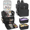 Relavel Hair Tools Travel Bag Hair Stylist Backpack Hairdresser Cosmetology Bag, Heat Insulation Full Layer for Curling Iron, Hair Straightener, Travel Accessories Train Case Barber Organizer, Black