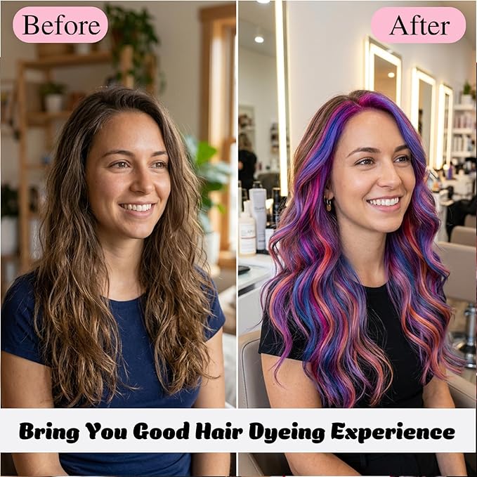 4 Pcs Hair Highlighting Cap, Highlight Cap with Hooks, Highlighting Kit for Blonde & Color, Salon Frosting Dye Kit for Home Hair Coloring, Durable Silicone Caps, Easy to Use