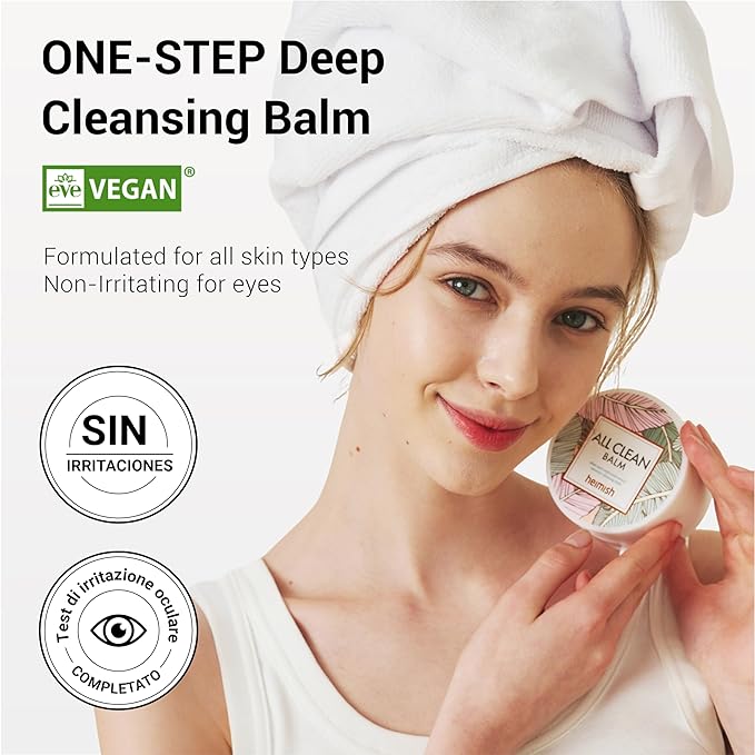 HEIMISH All Clean Balm, Cleansing Balm, Waterproof Eye Makeup Remover, Oil Cleanser, Face Wash, Double Facial Cleanse, Vegan, For All Skin Types, Korean Skincare, 4.0 fl oz / 120ml