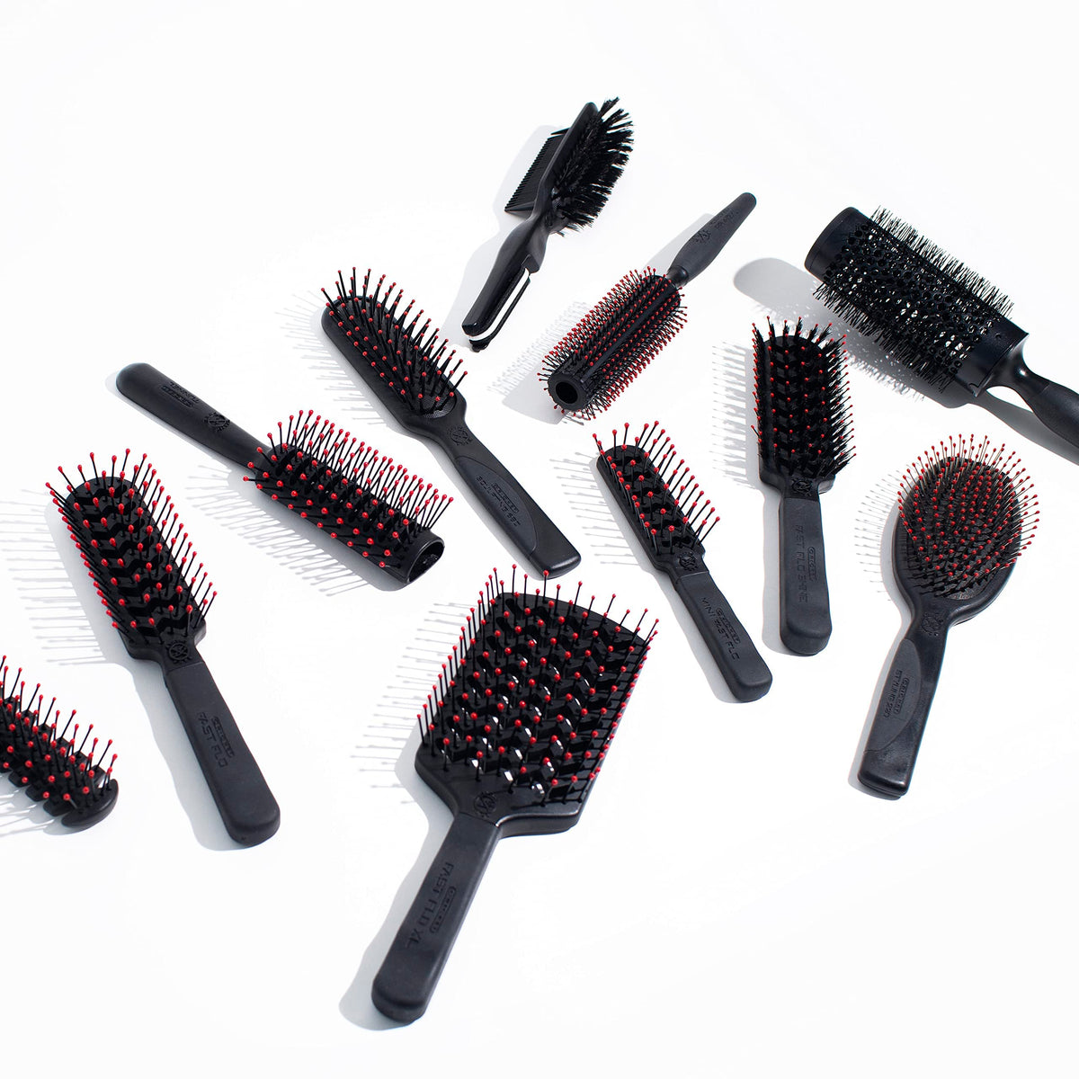 Cricket Static Free Tunnel 9-Row Vented Hair Brush for Blow Drying and Styling - Ideal for Long, Short, Thick, Thin, Curly, Straight, Wavy, and All Hair Types