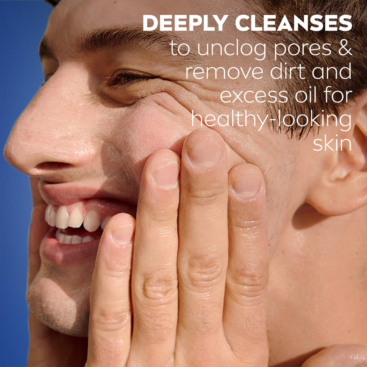 NIVEA MEN Deep Clean Face Wash and Scrub, Multipack, 3 x 2.5 FL OZ