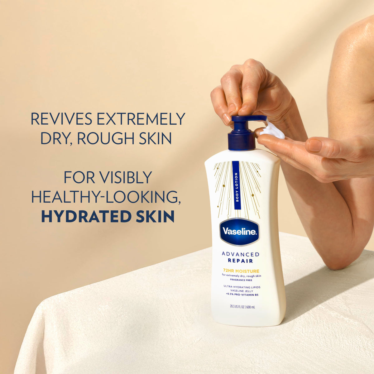 Vaseline Advanced Repair Body Lotion for Dry Skin, Unscented 20.3oz 3ct