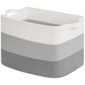 Goodpick Woven Storage Basket for Shelves, 13" x 10" x 9", White
