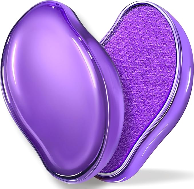 GABOX Nano Glass Pro Foot File - Callus Remover for Feet - Heel Foot Scrubber Dead Skin Exfoliator - Pedicure SPA Tool for Women & Men - Removedor de Callos en Los Pies - Crystal Purple
