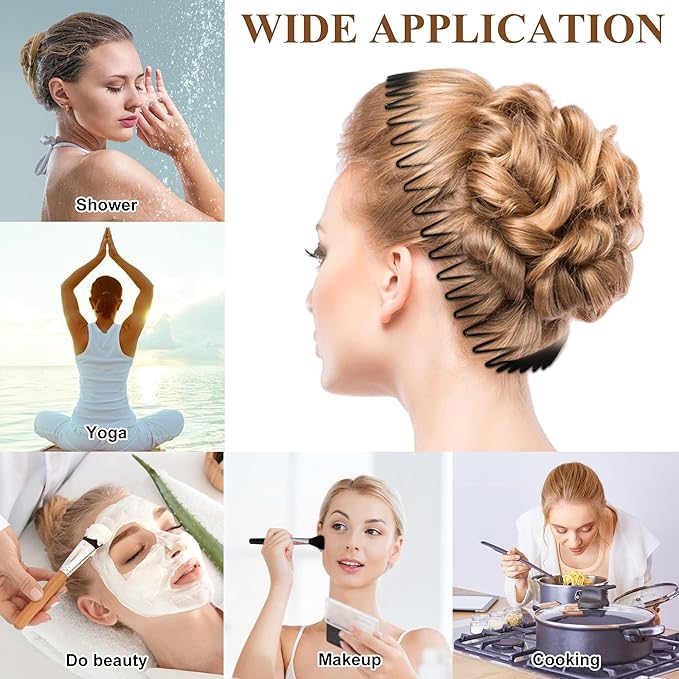 Soft 'N Style Flexible Headbands Stretch Headband Headbands Women (3pc-MixBrown)