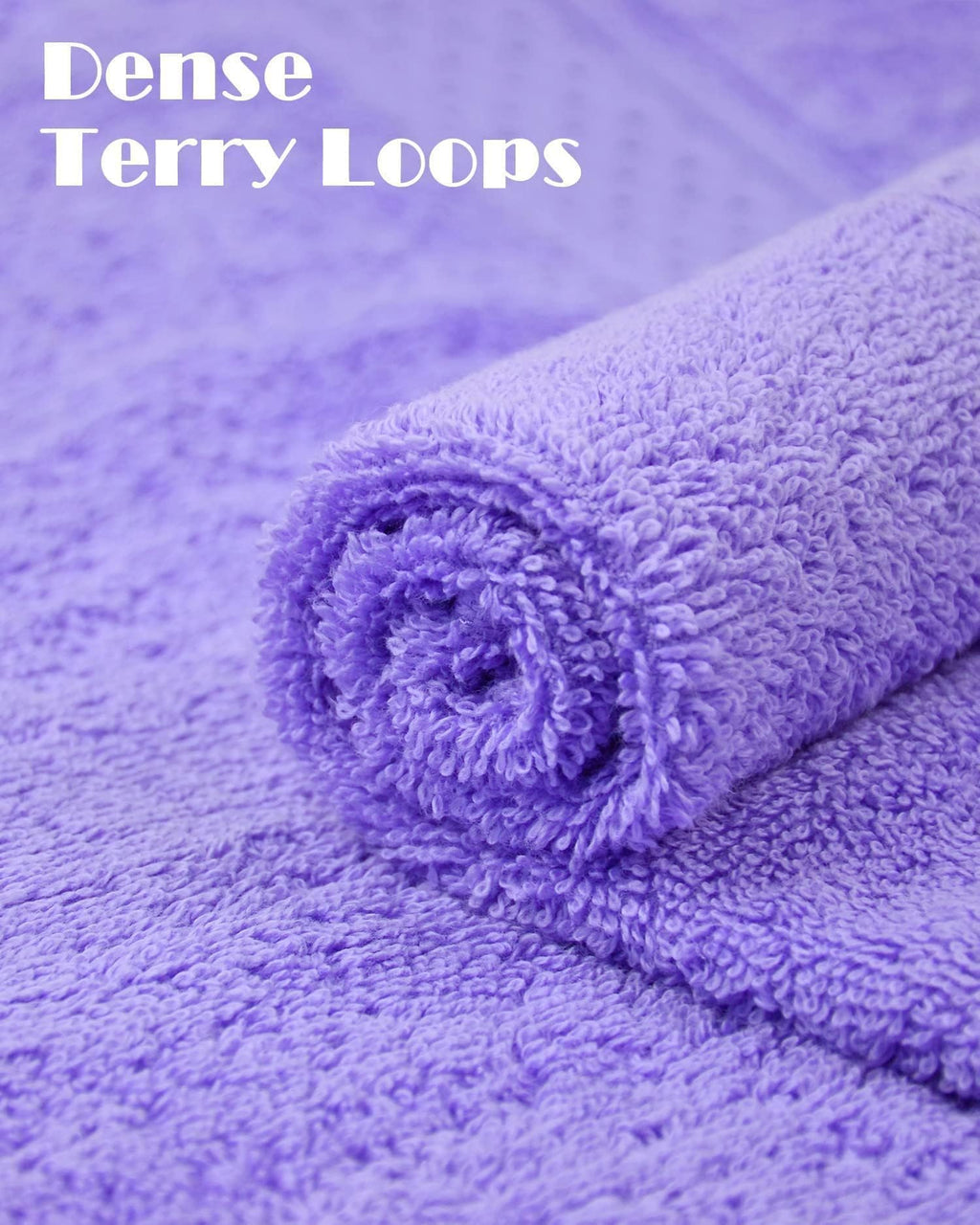 Cleanbear Wash Cloths Cotton Facecloths Set of 6, 13 by 13 Inches
