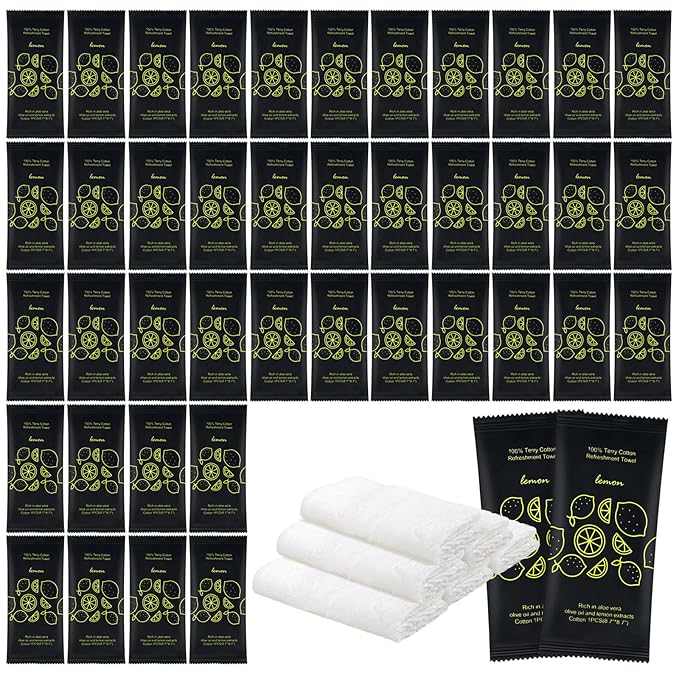 Hot or Cold Moist Cotton Towel Bulk Moist Towelettes Individually Wrapped