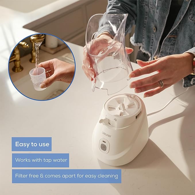 Beurer SI31 Steam Inhaler for Drug-Free Cough & Cold Sinus Relief, Naturally Soothes Nasal & Throat Passages, with Universal Mask & Variable Steam Control, FSA/HSA Eligible