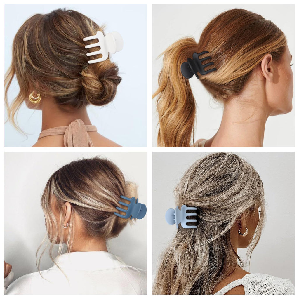 SMKSL 8 Pcs Hair Claw Clips for Women & Girls 2 Styles Hair Accessories