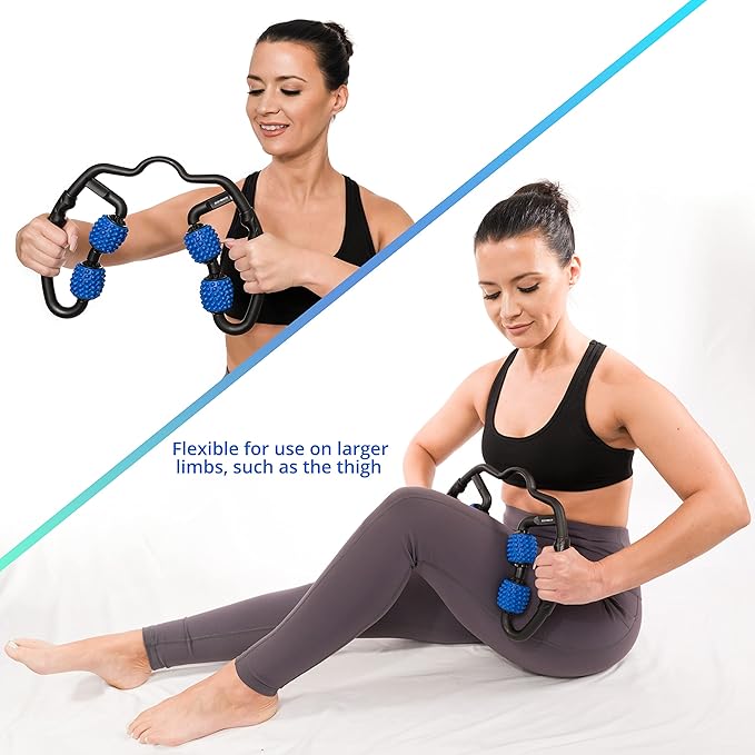 Body Back FSA Eligible Trigger Point Pressure Roller Massager for Forearm, Elbow, Hand, Arm, and Leg. Deep Tissue Handheld Self Massager for Tennis Elbow, Golfers, Athletes Myofascial Release