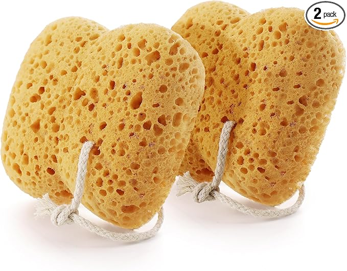 Bath Sponges for Shower, Azymi 4-Pack Sponges Bath for Sensitive Dry Skin