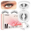 LASHVIEW Upgrade Magnetic Eyelashes with Applicator Reusable Soft Magnetic Eyelashes Natural Look No Glue Needed Lashes Kit Easy to Wear and Remove(A02)