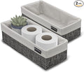 Brookstone Wicker Shelf Storage Basket Decorative Shelf Bin, bathroom organizers and storage, Boho Living Room Decor, Spring Storage 2026-3 Piece Set