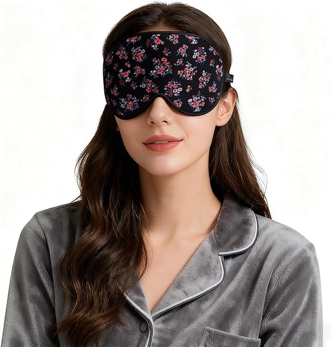 ALASKA BEAR Sleep Mask Contoured Eye Cups for Women Eyelashes Protection
