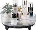Anyoifax 360 Rotating Makeup Organizer Perfume Tray Skincare Holder Spinning Cosmetic Storage Bathroom Countertop Organizer Lazy Susan Turntable for Dresser, Vanity, Kitchen, Large Black