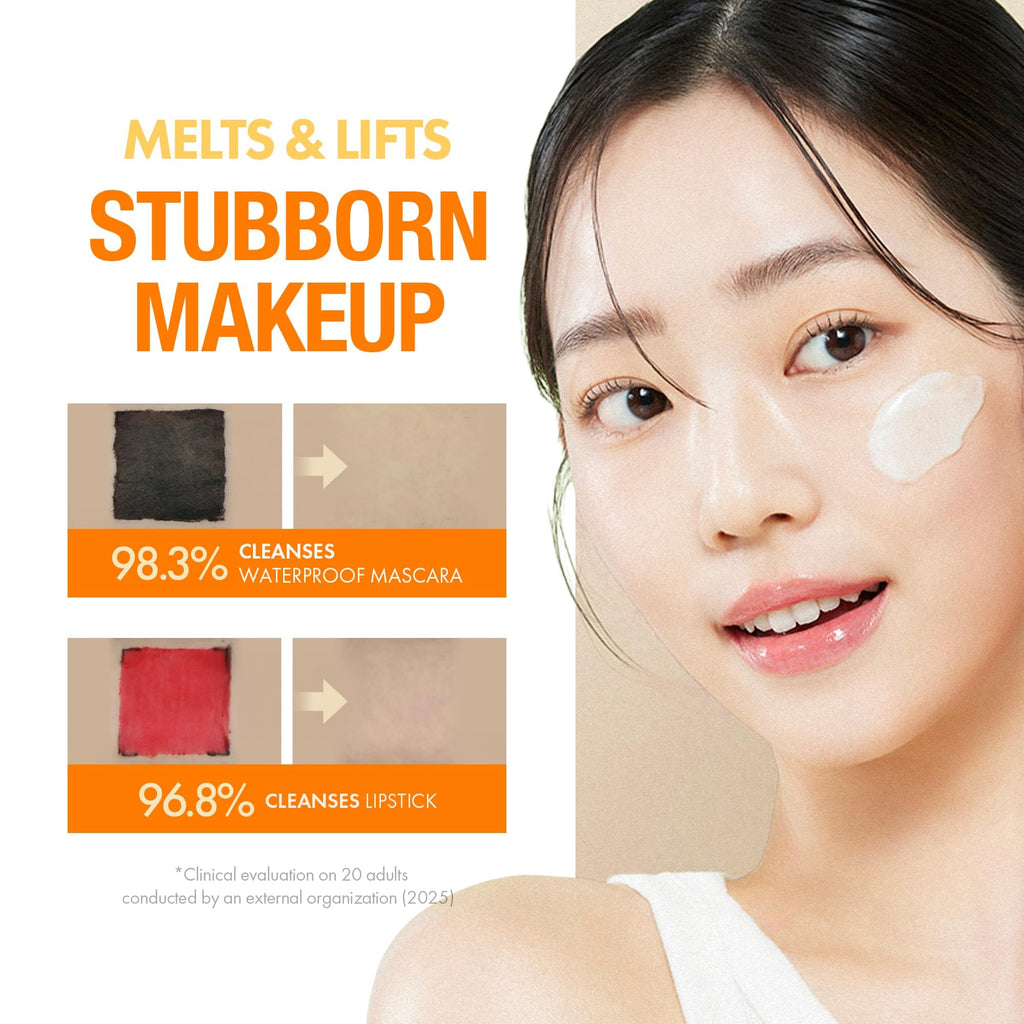 KAHI Cleansing Balm Nourish Care Carrot - Makeup Remover Balm with Carrot Seed Oil, Shea Butter & Cranberry Scrub - Gentle Exfoliating Korean Skincare 1.69 oz