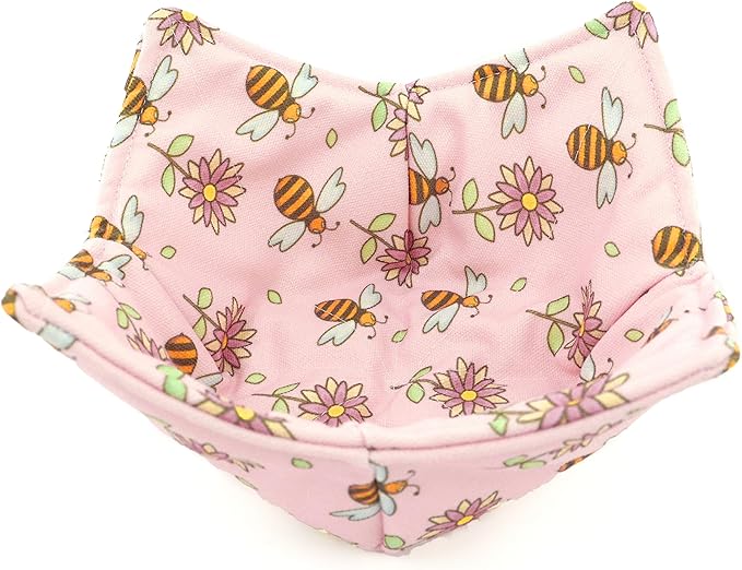 ROGITU Cotton Microwavable Bowl Cozy, Microwave-Safe Hot Bowl Holders, Soup Bowl Cozy Bowl Hot Pads (E)