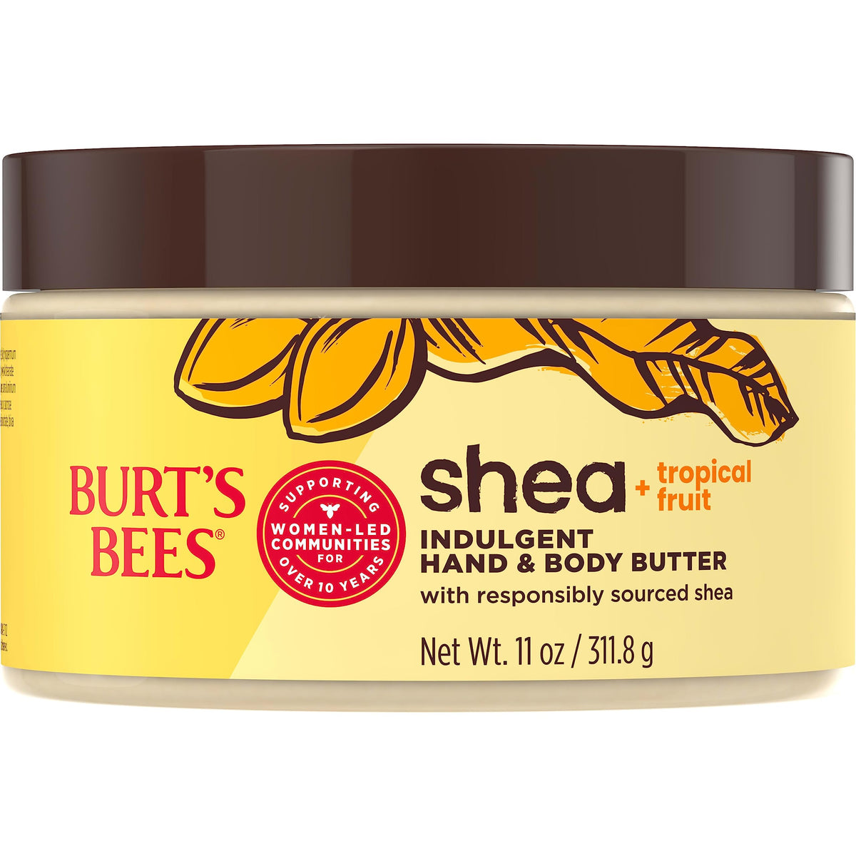Burt's Bees Shea + Tropical Fruit Indulgent Hand and Body Butter, 11 oz.