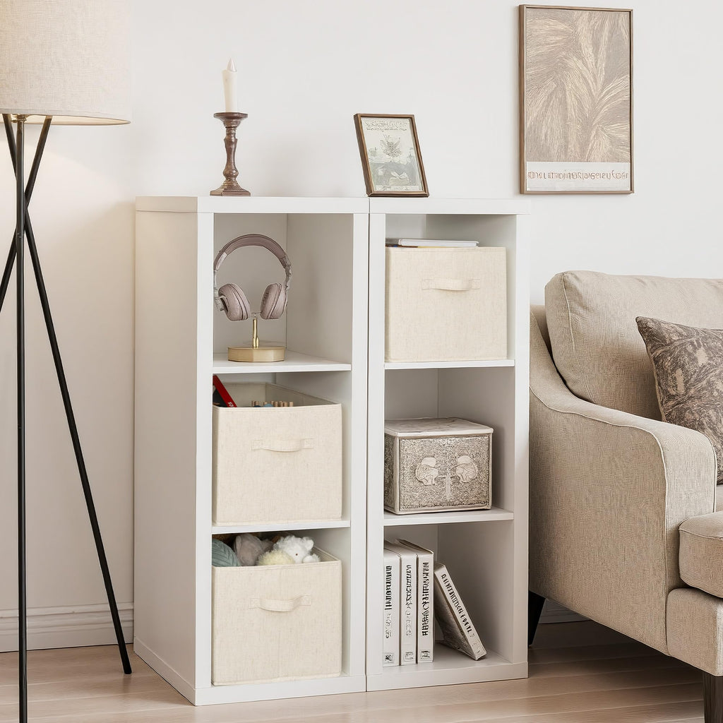 StorageWorks Closet Storage Bins, Beige(NaturWeave Fabric), Extra Large