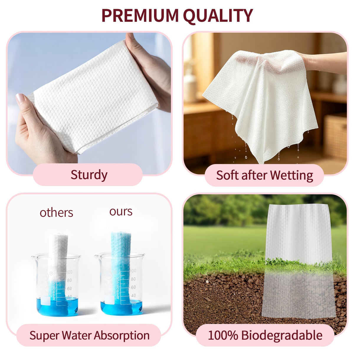 800 Count Soft Dry Wipe Dot Texture, 10 Pack