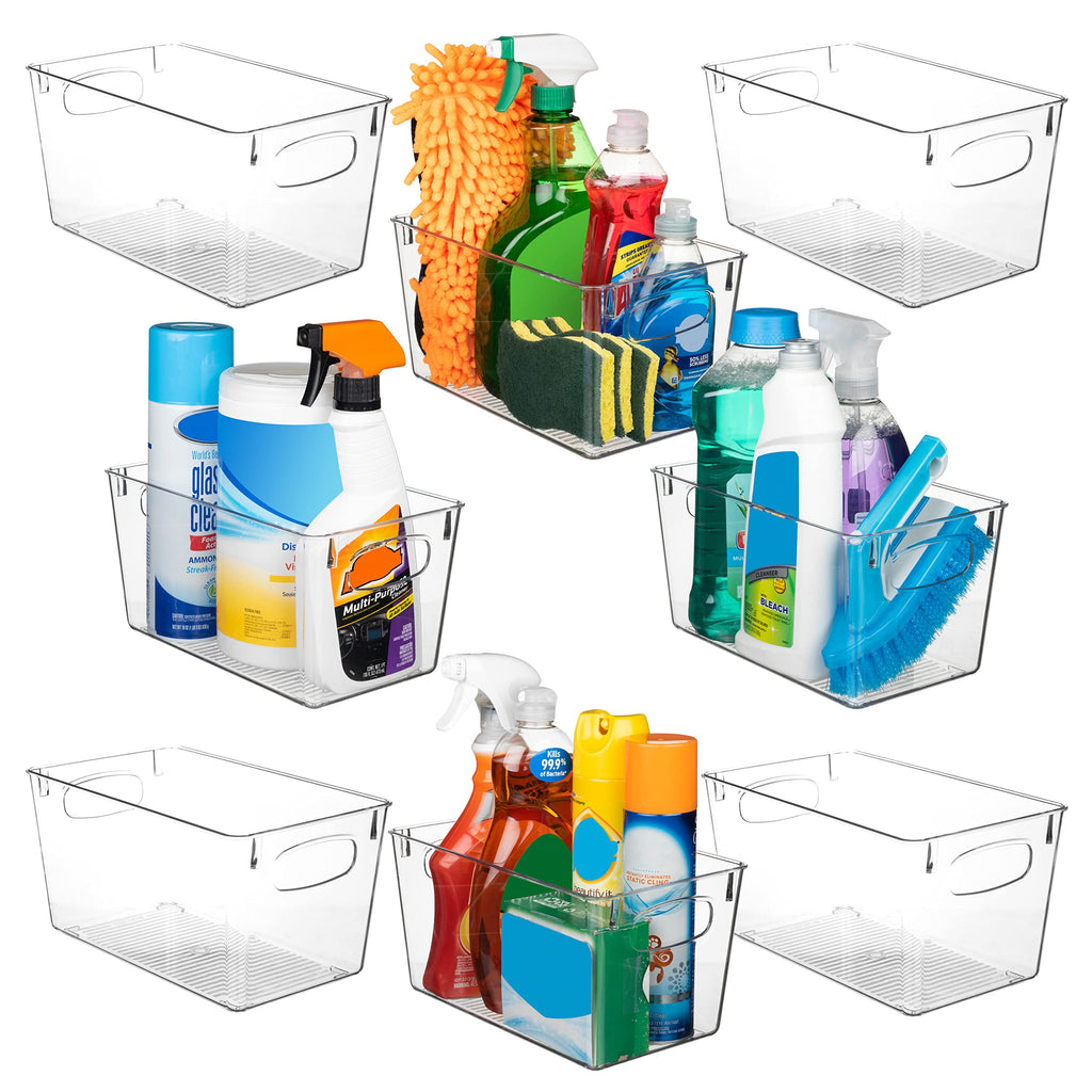 ClearSpace Clear Plastic Storage Bins – Perfect Kitchen Organization and Storage or Pantry Storage – Fridge Organizer, Pantry Organization and Clear Storage Bins, Cabinet Organizers