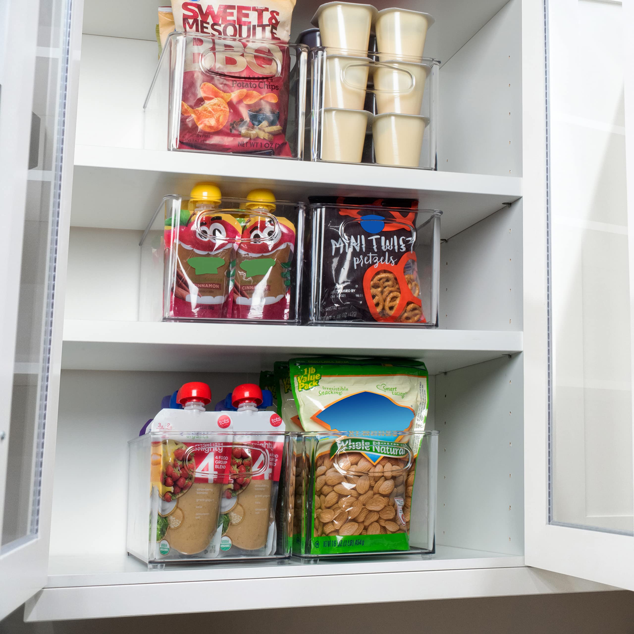 ClearSpace Clear Plastic Storage Bins – Perfect Kitchen Organization and Storage or Pantry Storage – Fridge Organizer, Pantry Organization and Clear Storage Bins, Cabinet Organizers