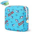 Desing Wish Sanitary Pad Storage Bag Portable Period Bag for Teen Pads/Sanitary Napkins/Small Tampons, Sanitary Napkin Storage Bag First Period Gifts for Teen Girls (Shark Week)